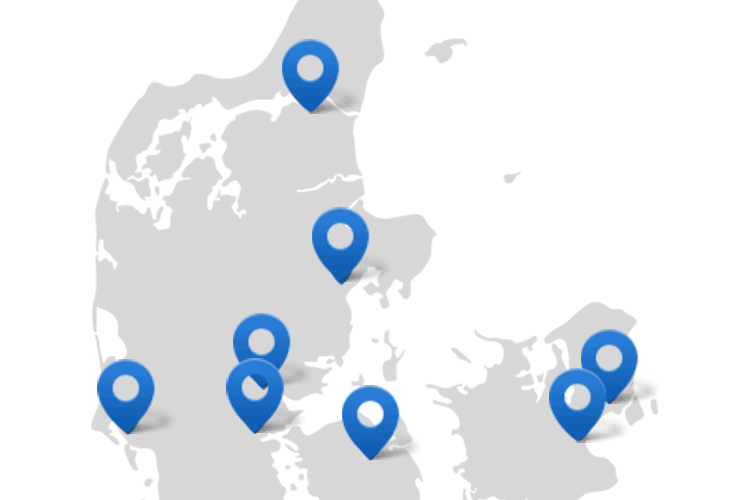 bandagist-afdelinger i hele Danmark